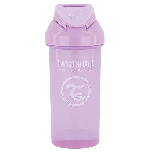 Copo Twistshake Roxo Pastel com Canudo +6m 360ml