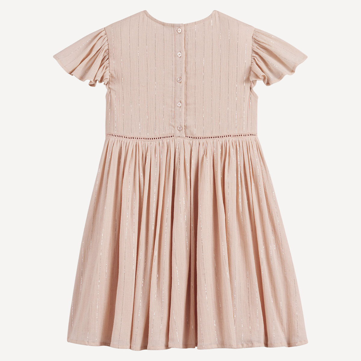 COLEÇÃO LA REDOUTE<br>Vestido de manga curta com babados