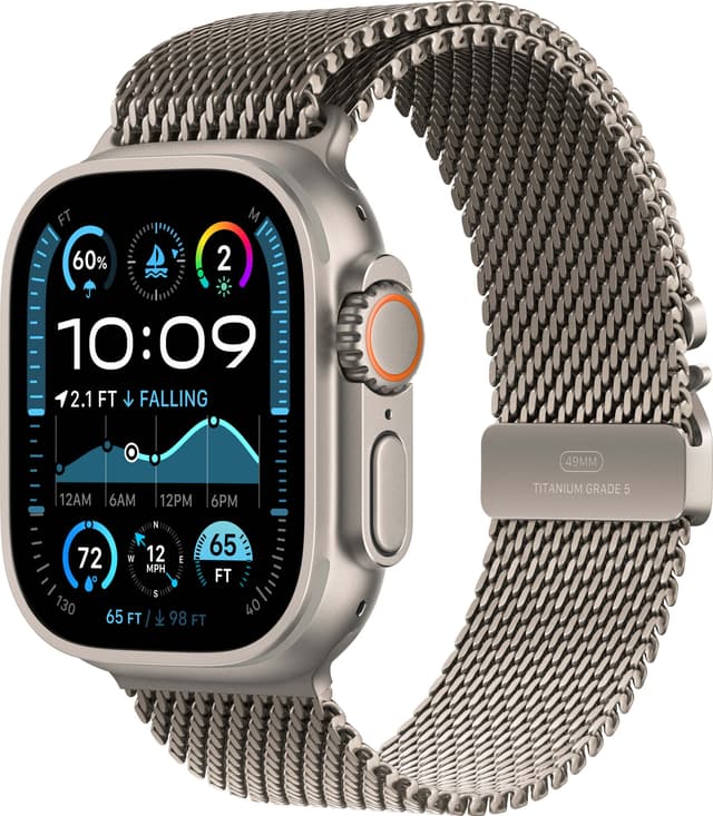Apple Watch Ultra 2 49mm GPS+CEL (Natural Titanium/Natural Titanium Milanese Loop) L