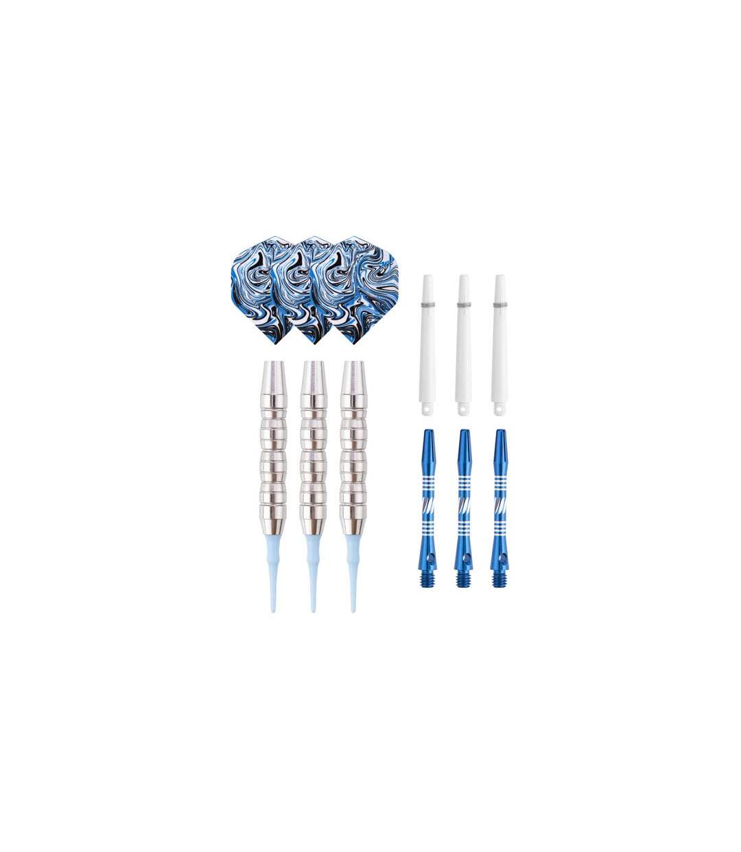 Jeu de 3 fléchettes professionnelles à pointe plastique 22 gr Deep Sea