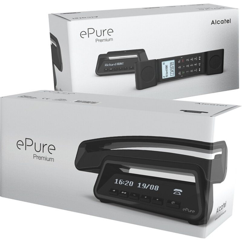 Téléphone sans fil Alcatel EPURE PREMIUM NOIR avec répondeur et fonction blocage appels publicitaires
