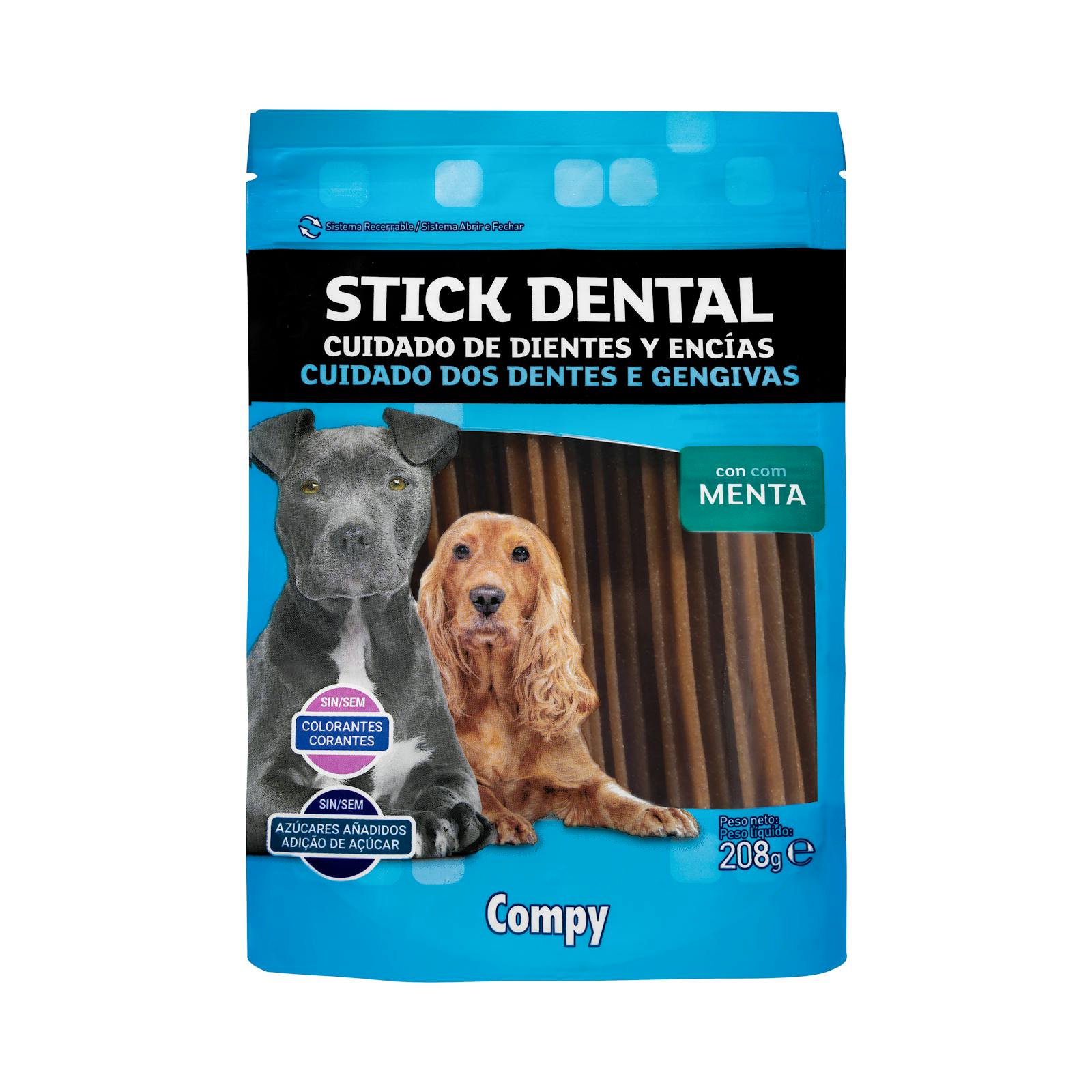 Stick dentaire Compy Mint pour chiens adultes