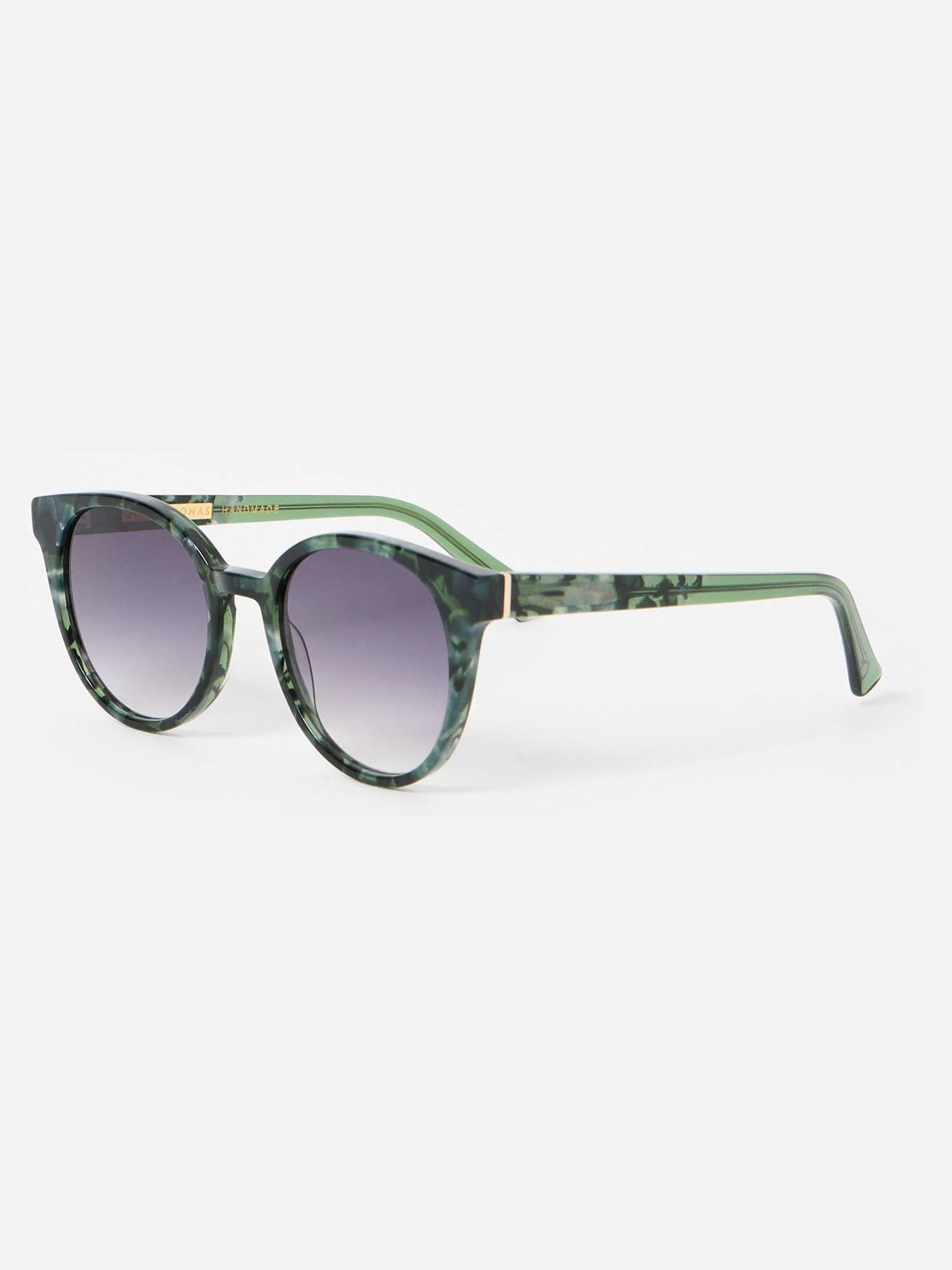 Oliver Bonas Preppy Faux Round Acetate Sunglasses