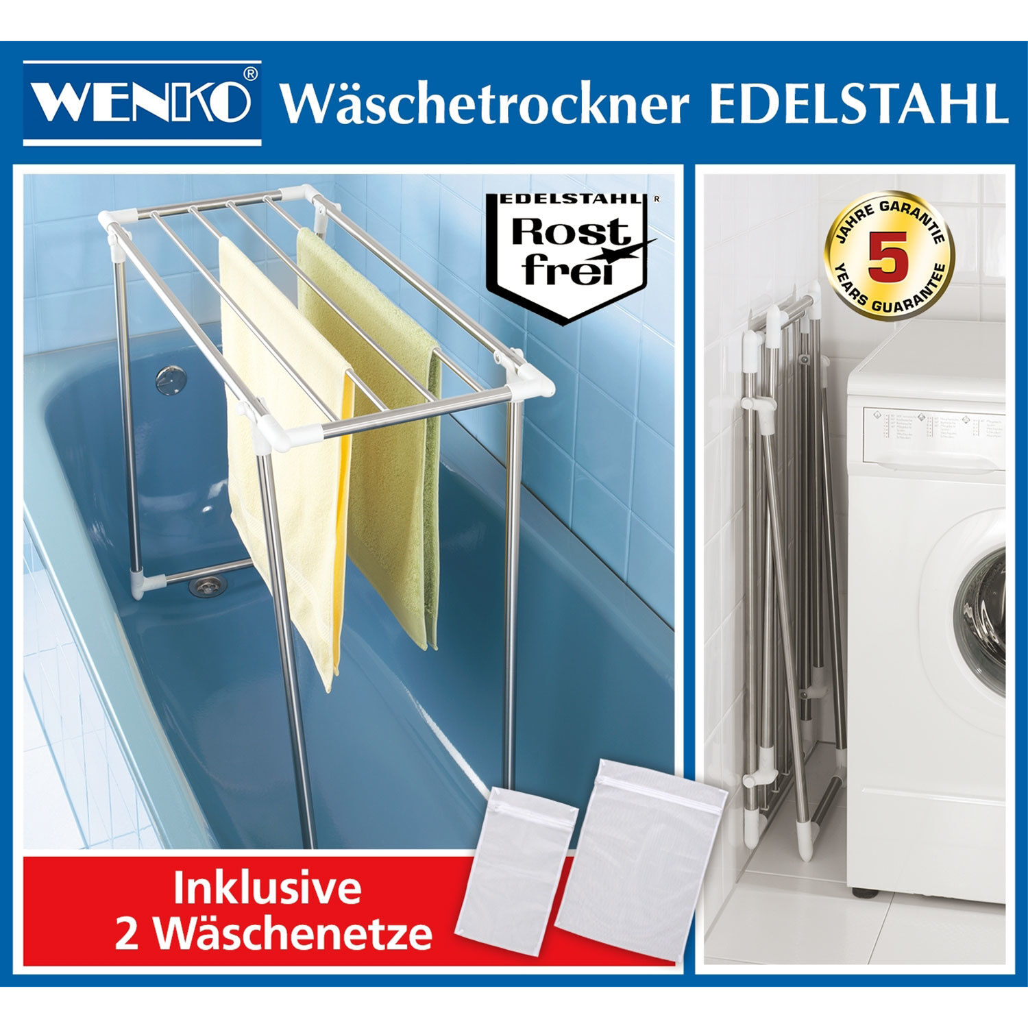Wäschetrockner für die Badewanne