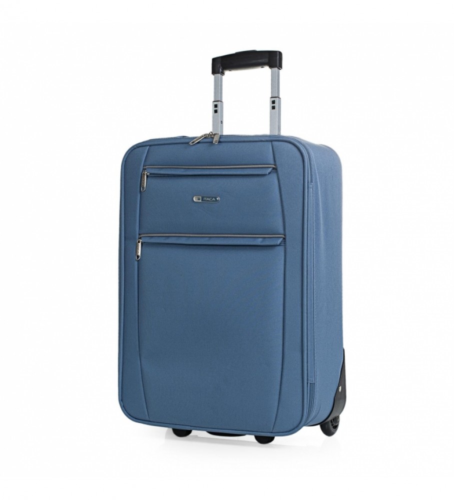 Mala de cabine ITACA com 2 rodas T71950 Azul Jeans - 55 x 39 x 18 cm -