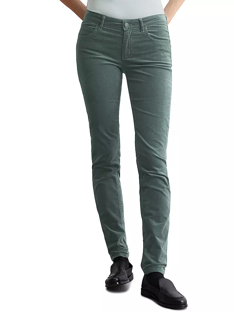 MARC O'POLO Hose Slim Fit dunkelgrün