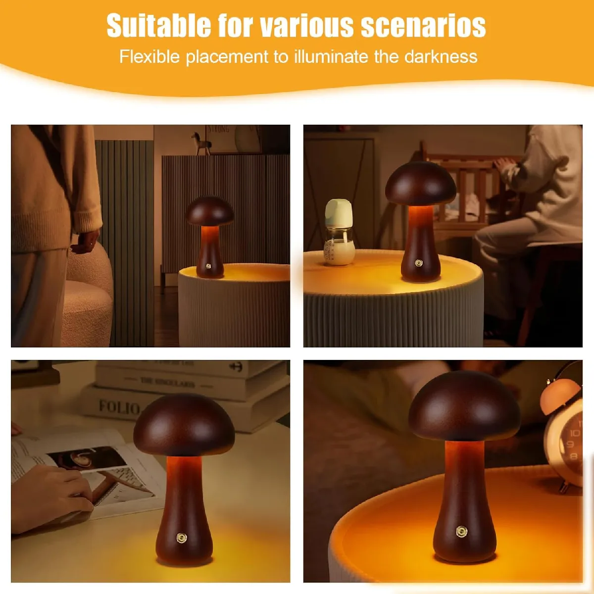 Lampe de chevet - Noyer