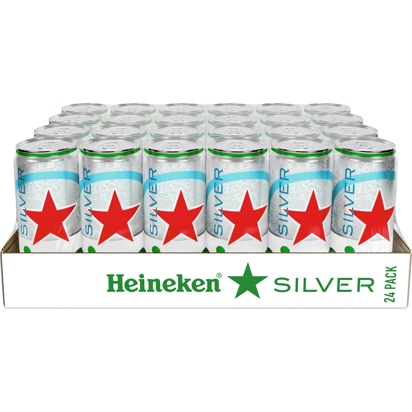 Heineken Silver Lagerbier 4%, 24 x 50 cl Dosen