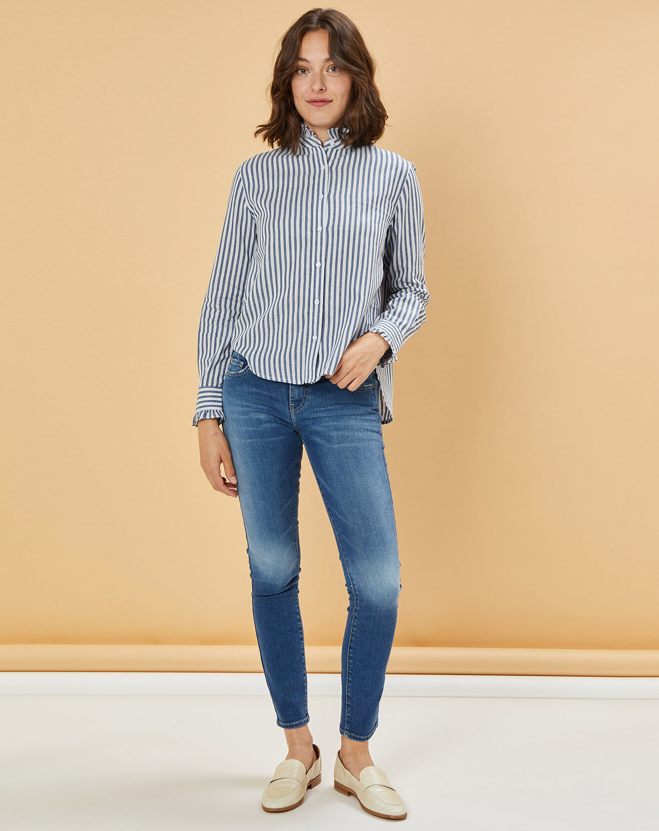 Acquaverde Jean slim 7/8 Scarlett worn
