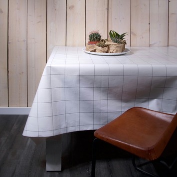 Tafelzeil ruit zwart en wit per centimeter