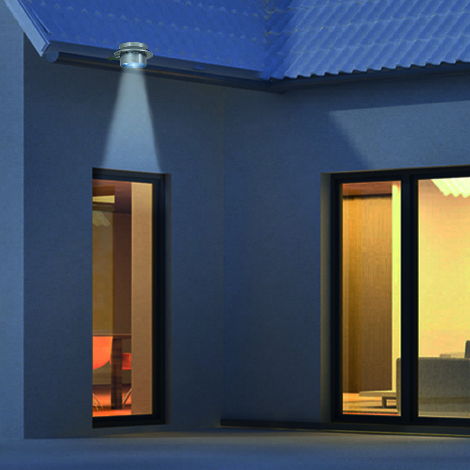 6er-Set LED-Dachrinnenleuchte MISTRA - grau - solarbetrieben