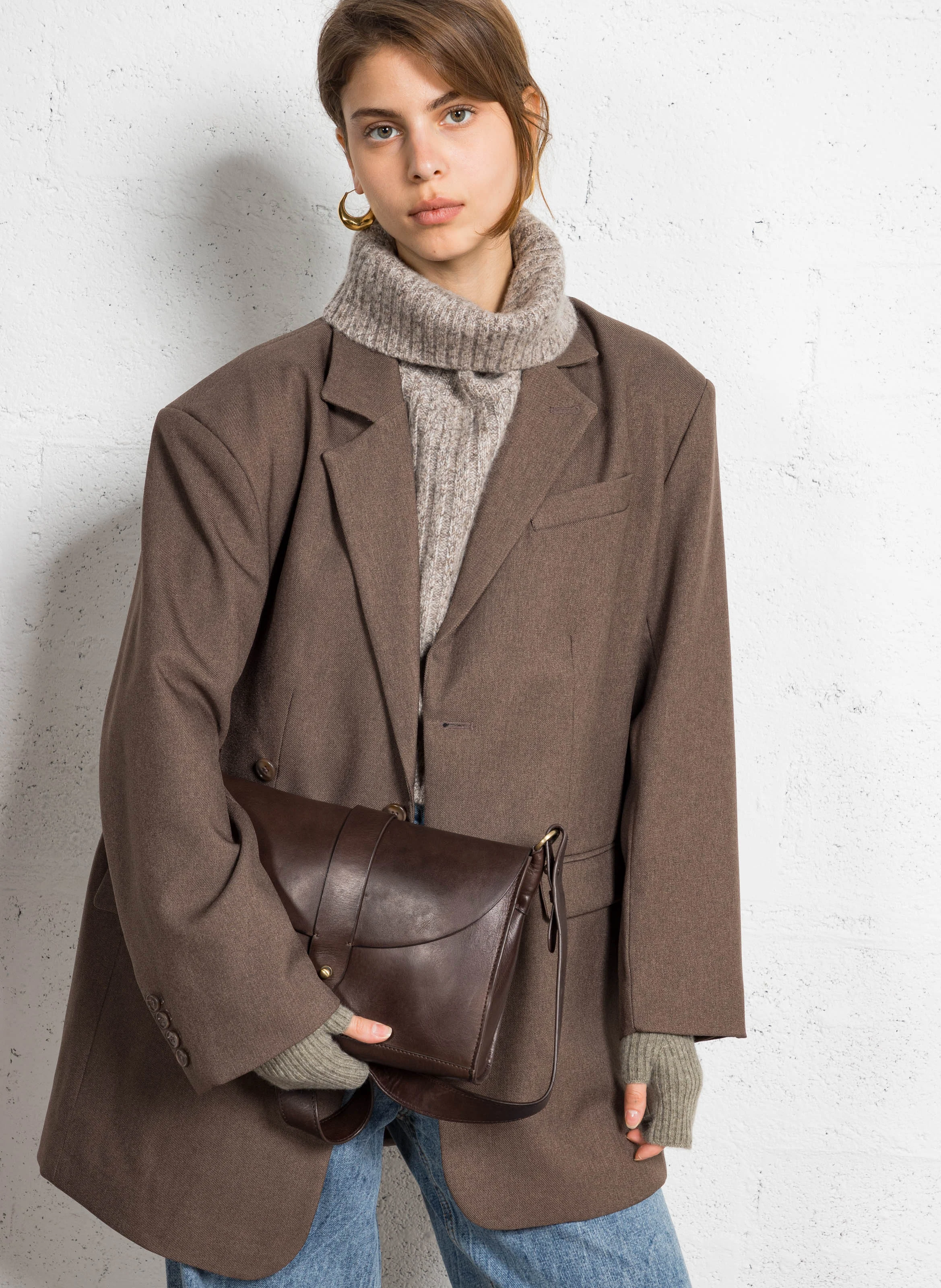 GABRIEL XL - Sac bandoulière en cuir | Marron