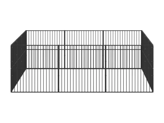 Parc pour chien 12 noire 300 x 300 x 100 cm 02_0043606