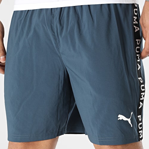 Short Jogging A Bandes Puma Fit 523191 Bleu Marine