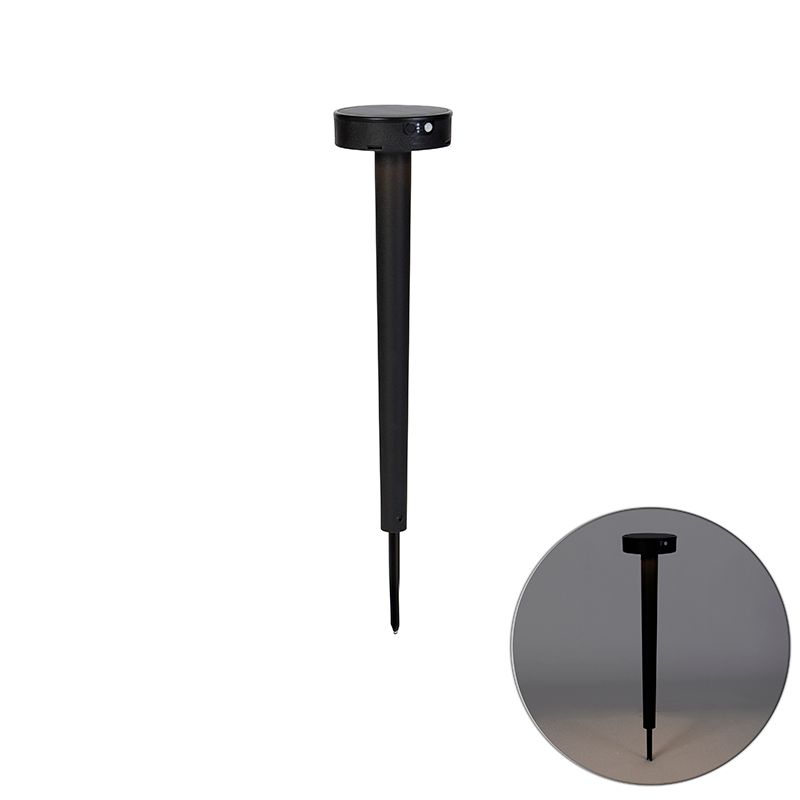 Design prikspot zwart incl. LED en dimmer IP55 solar - Fiorina