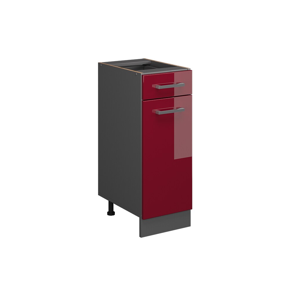 Vicco Schubunterschrank Küchenschrank Küchenzeile R-Line 30 cm Anthrazit Bordeaux Tür Schublade