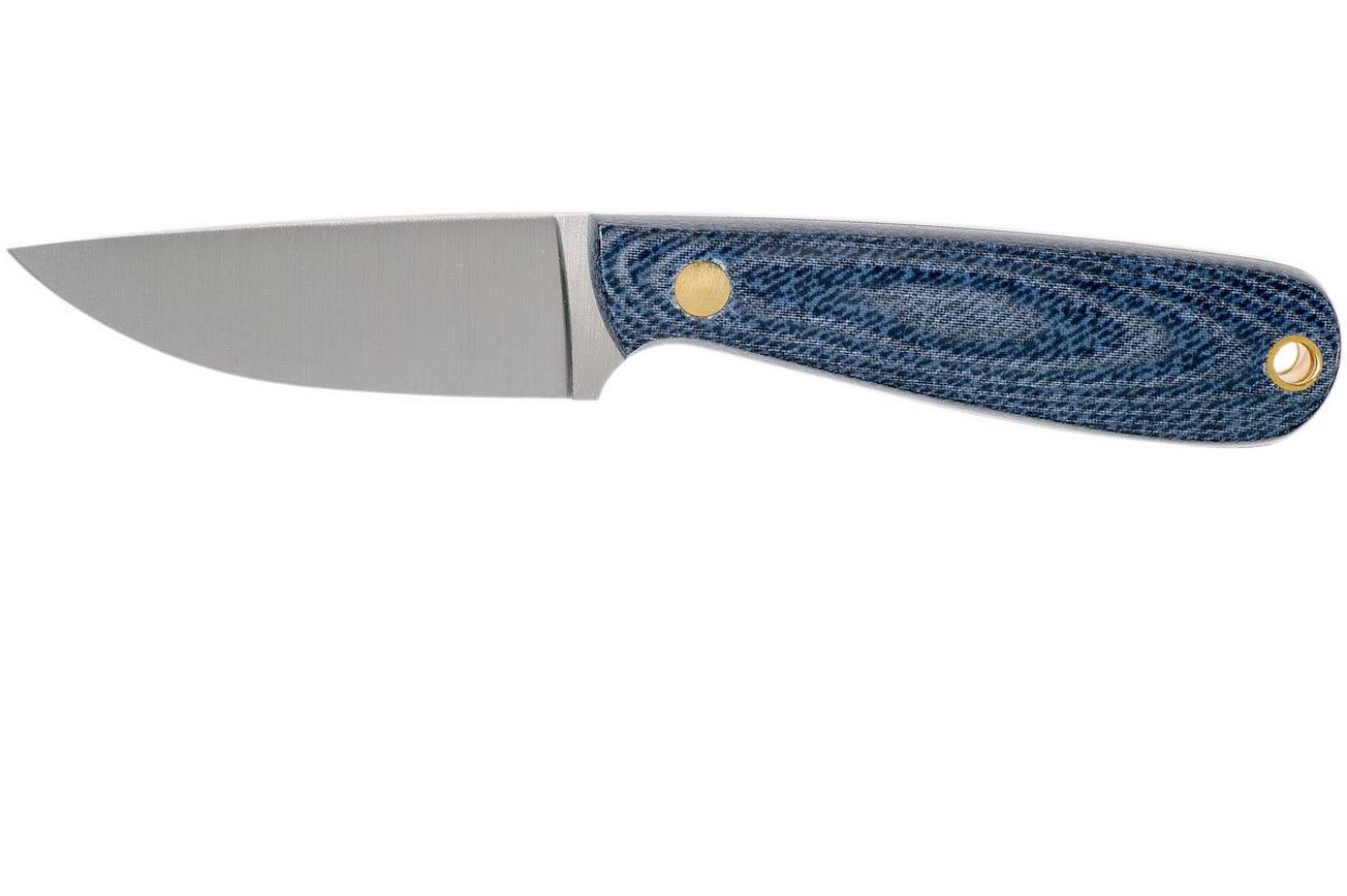 Brisa Necker 70 Ringo, jeans micarta, leather sheath 9821