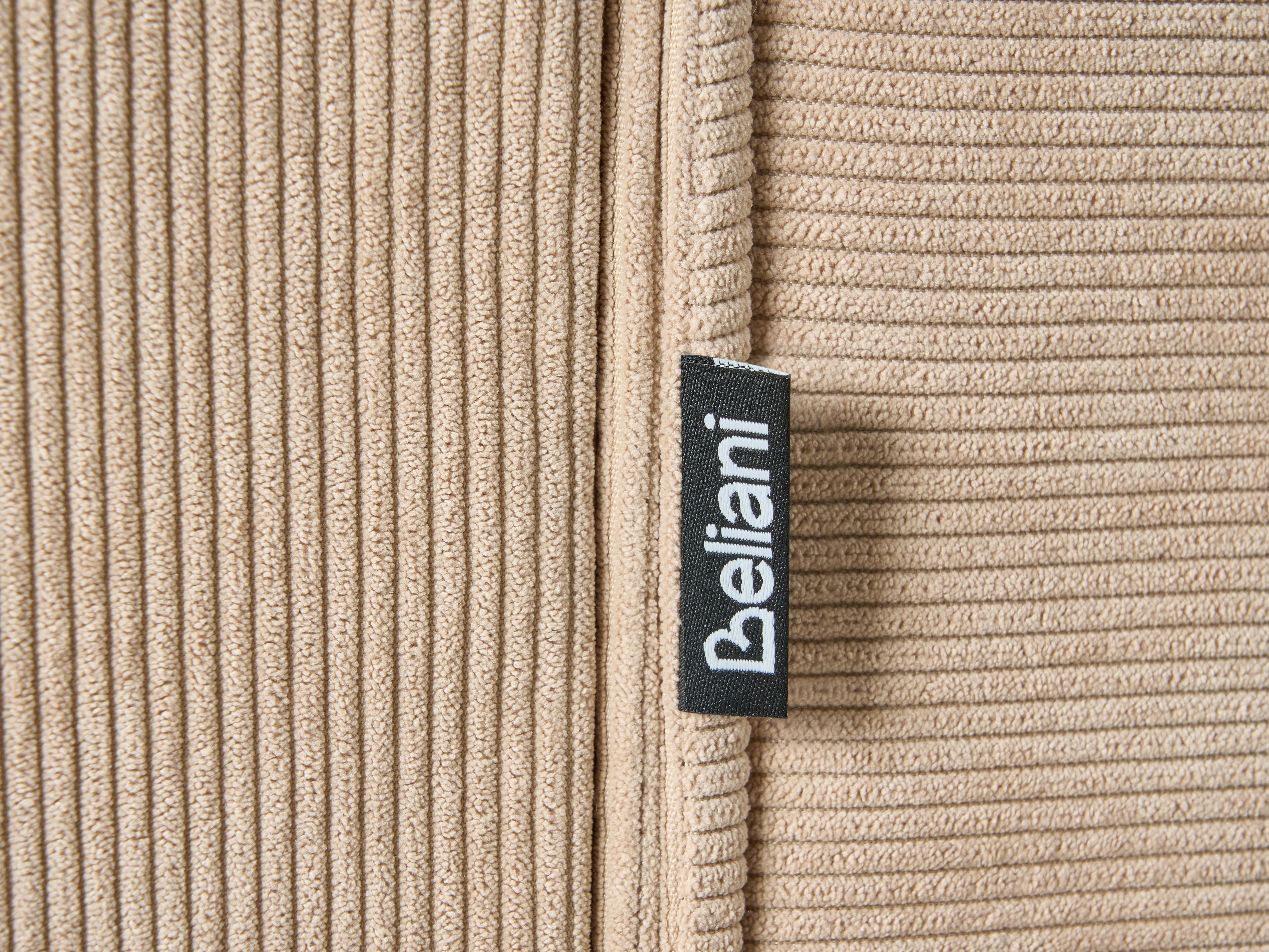 Hoekbank 3-zits DOLVA Corduroy Beige linkszijdig