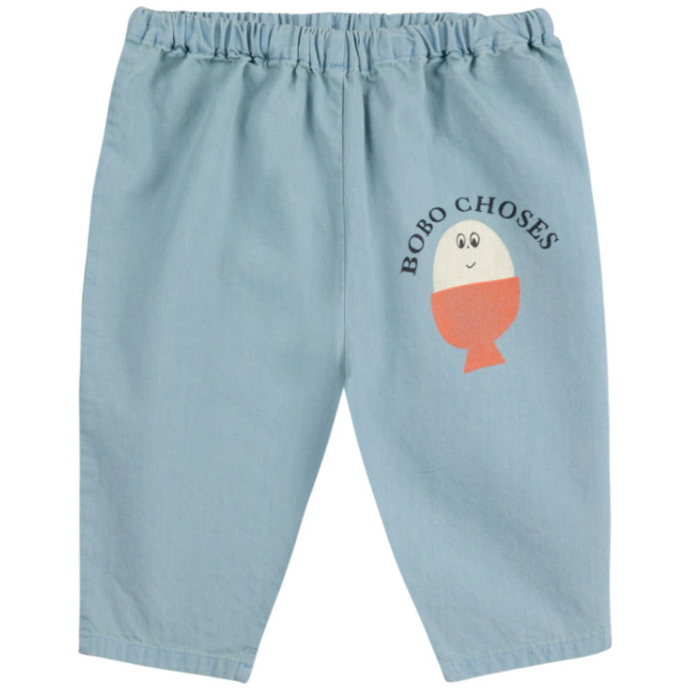 Køb Bobo Choses Lys Blue Morning Egg Denim Bukser