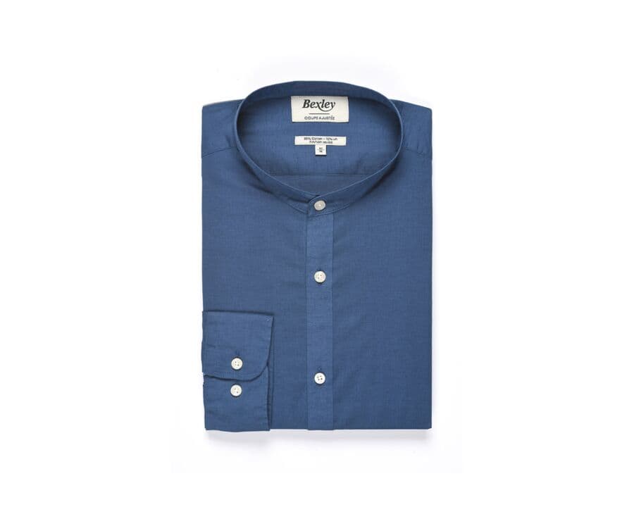 Chemise coton lin indigo unie - ELIBERT