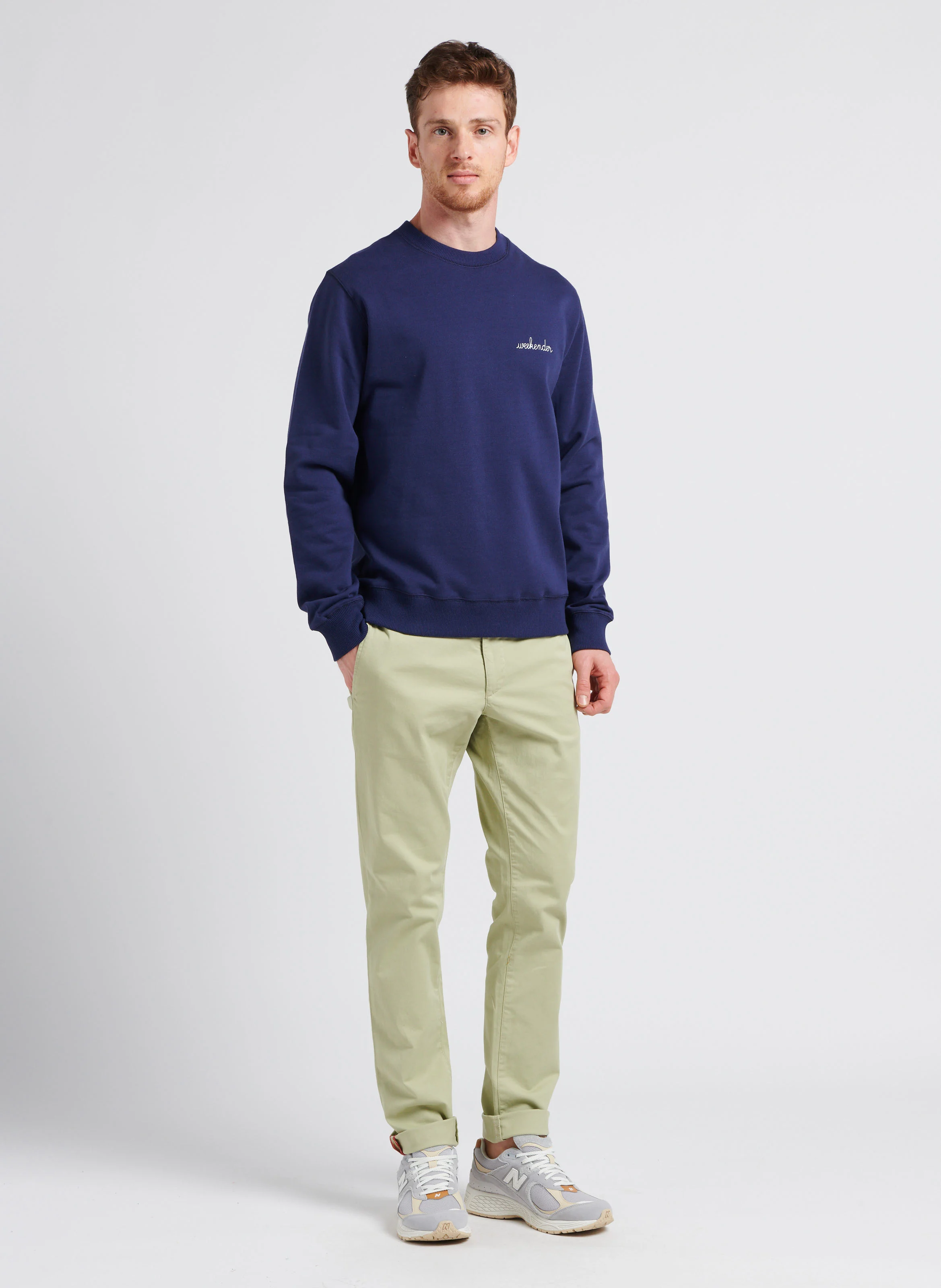 CHARONNE WEEKENDER - Sweatshirt col rond en coton bio | Bleu