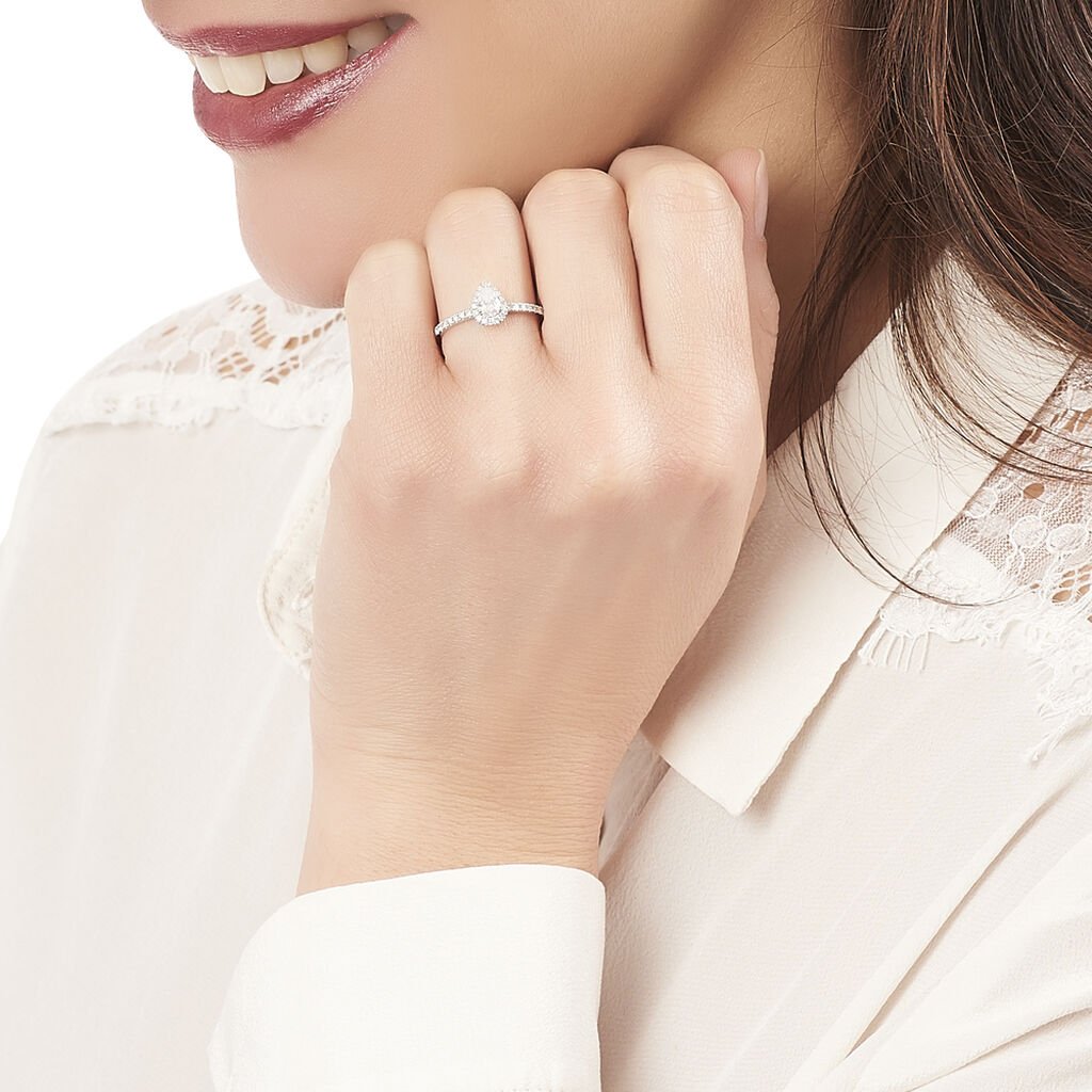 Bague Solitaire Tatiana Or Blanc Diamant