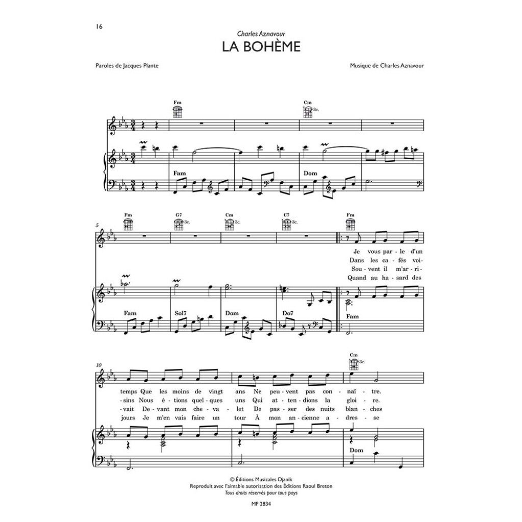 Hal Leonard Chansonniers Vol. 1 songboek voor piano, gitaar en zang