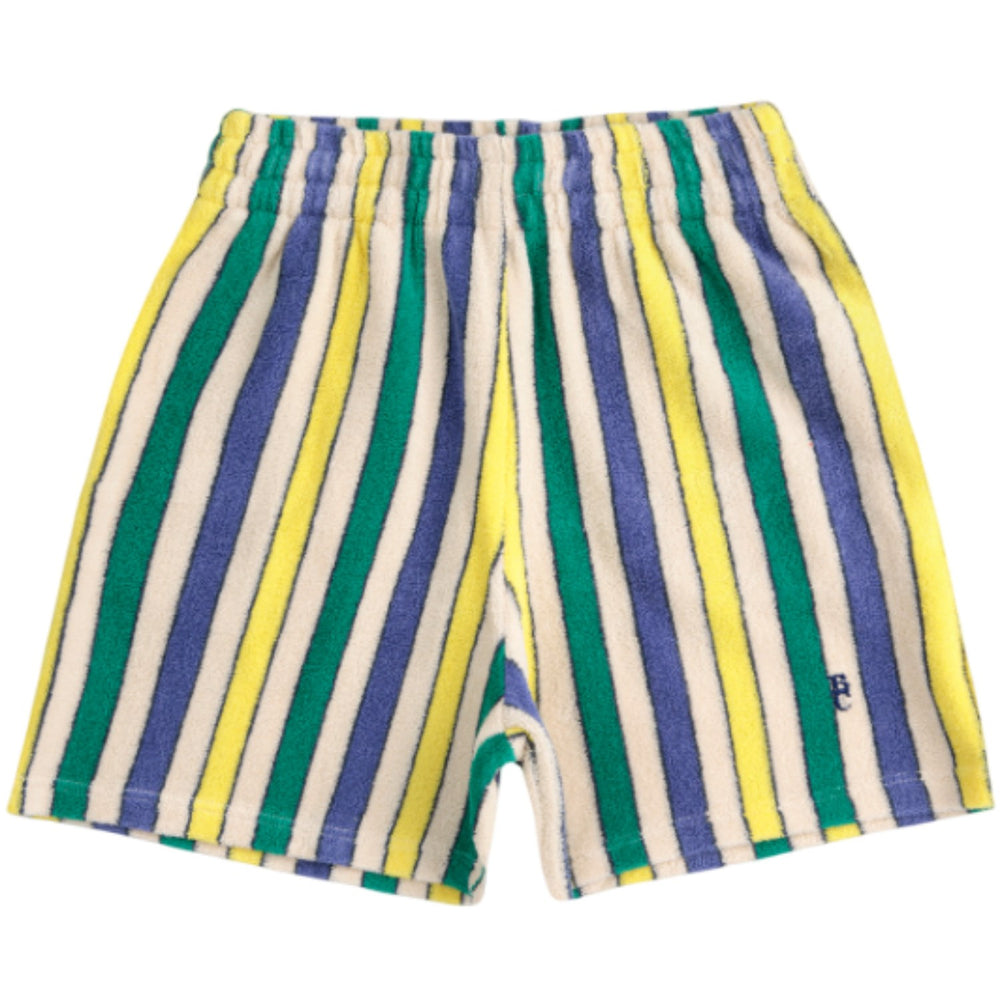 Køb Bobo Choses Offwhite Multicolor Stripes Terry Cloth Bermuda Shorts
