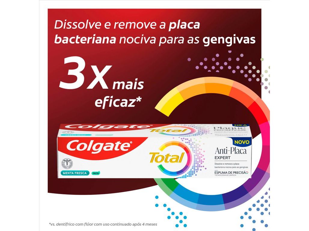 PASTA DENTÍFRICA COLGATE TOTAL PLAQUE FRESH 75ML
