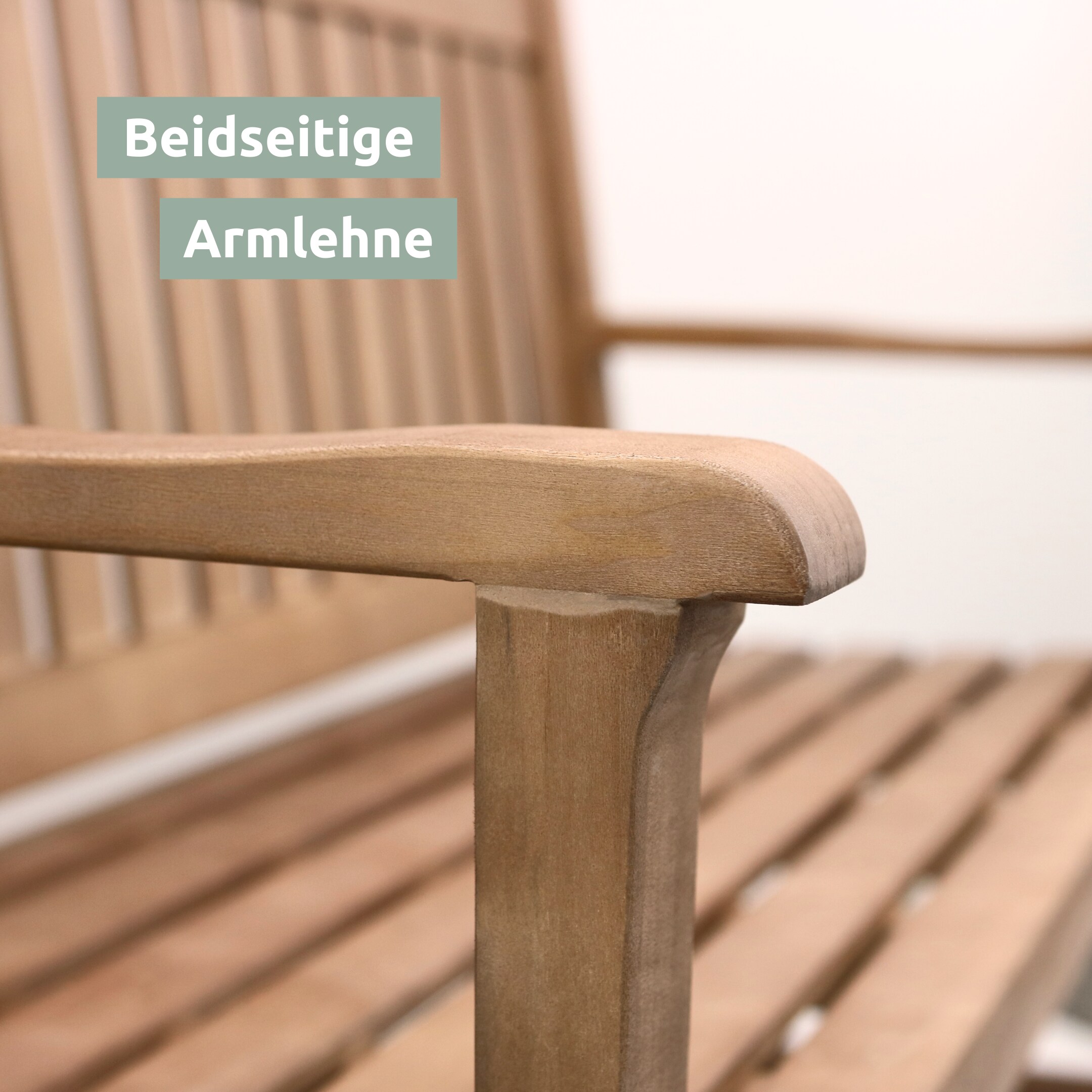 holz4home® Gartenbank aus Holz mit Schutzabdeckung und Gartenhandschuhen | 150cm