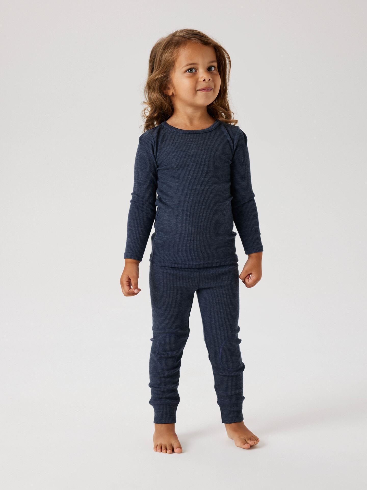 Wax Wool Rib Long Sleeve Top