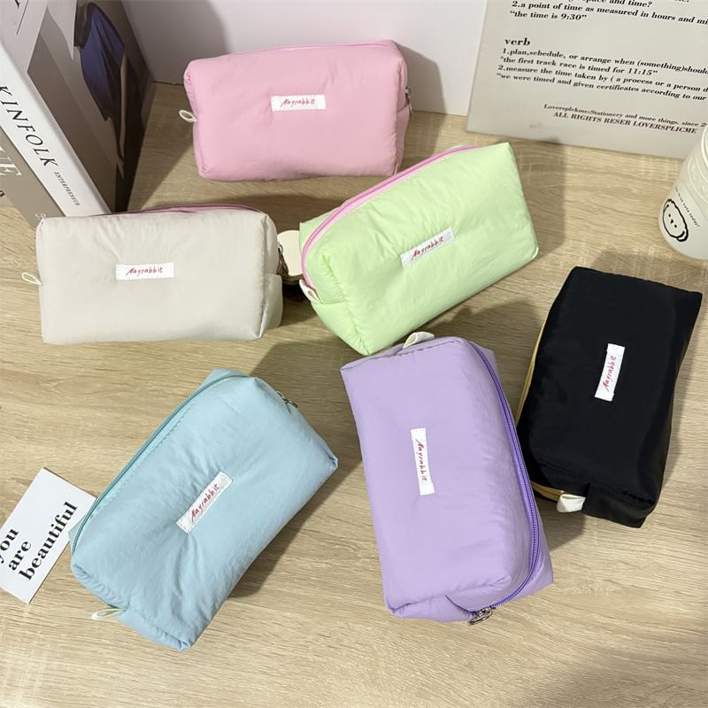 Milha - Letterapplicatie stoffen make-uptas / etui