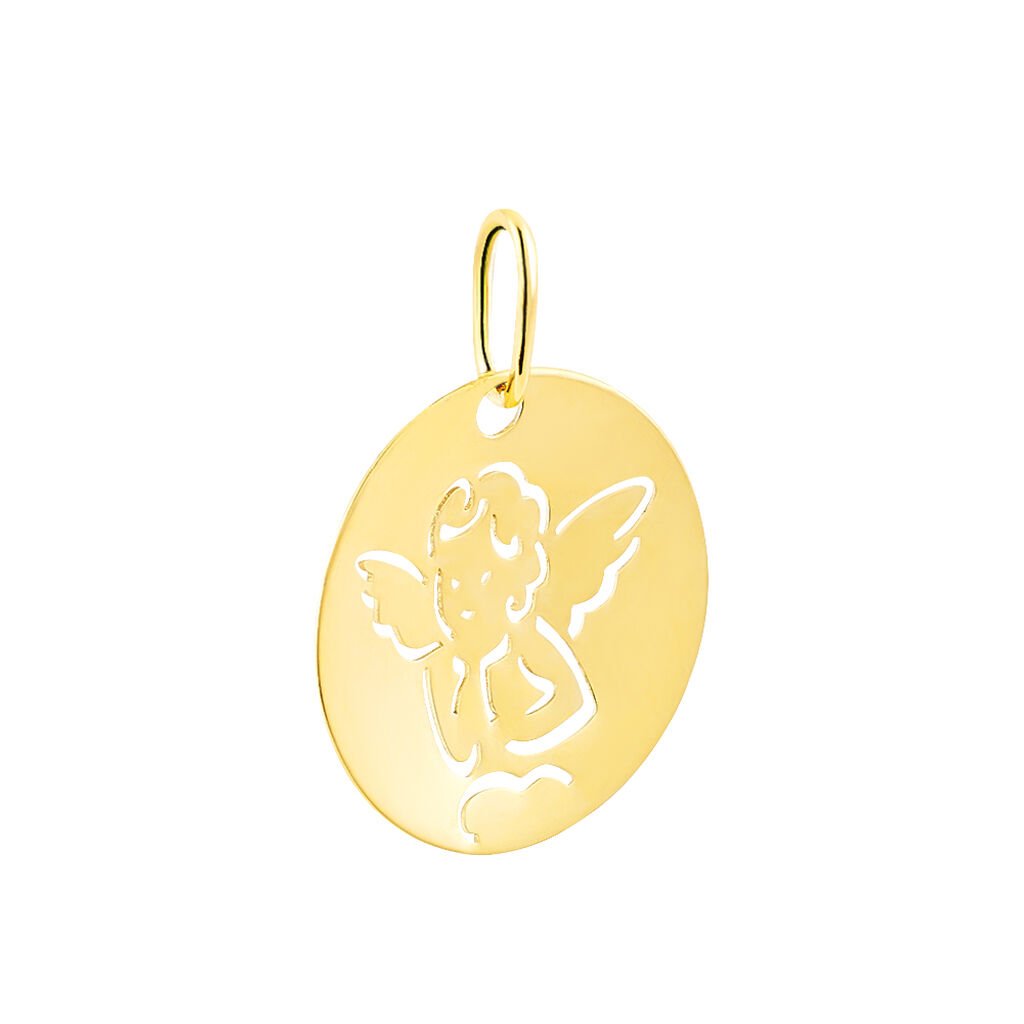 Pendentif Ange Rond Or Jaune
