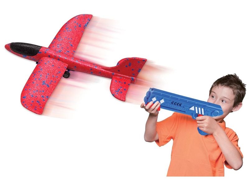 Totally Spielset Trendy 2 in 1 Kite und Glider Catapult Katapult mit Flieger und Segel