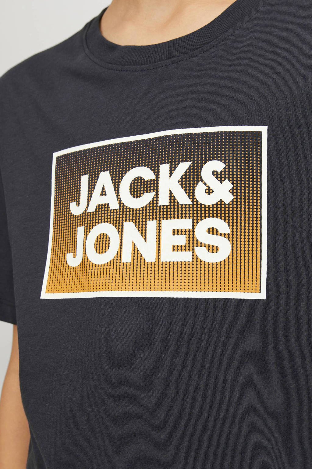 JACK & JONES T-shirt JJSTEEL met printopdruk donkerblauw