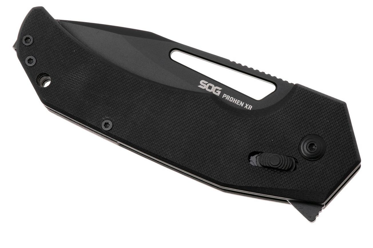 SOG Prohen XR 12-25-01-57, Titanium Nitride D2, Blackout G10 zakmes, Mikkel Willumsen design