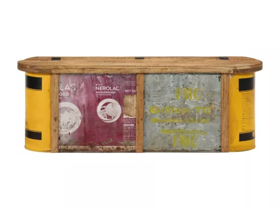 Banc de rangement/buffet 120x30x40 cm bois de récupération