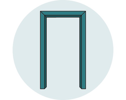 Compleet frame Pertura decor wit (vergelijkbaar met RAL 9010) 198,5x61,0x9,0 cm Links