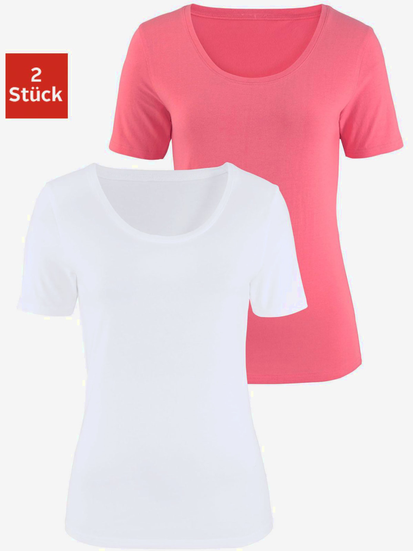 T-shirt à manches courtes t-shirts vivance en lot de 2