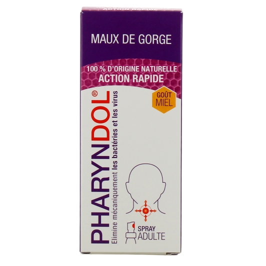 Pharyndol spray buccal mal de gorge - Action rapide 100% naturelle