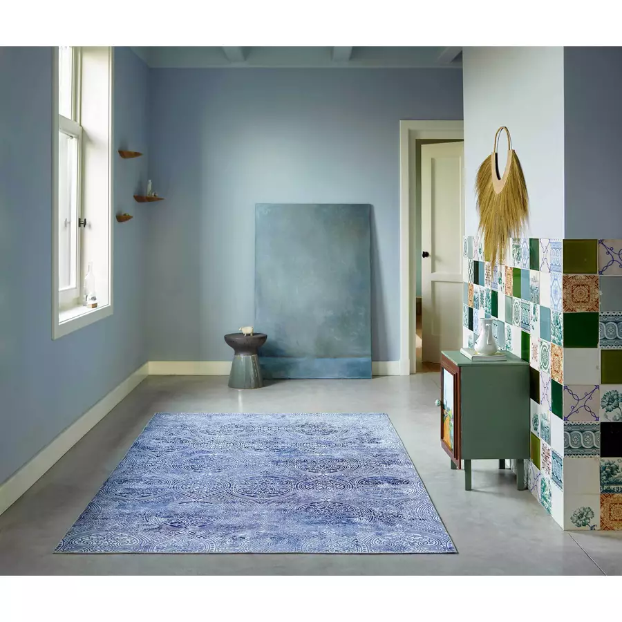 Wecon home Kurzflorteppich Grace blau