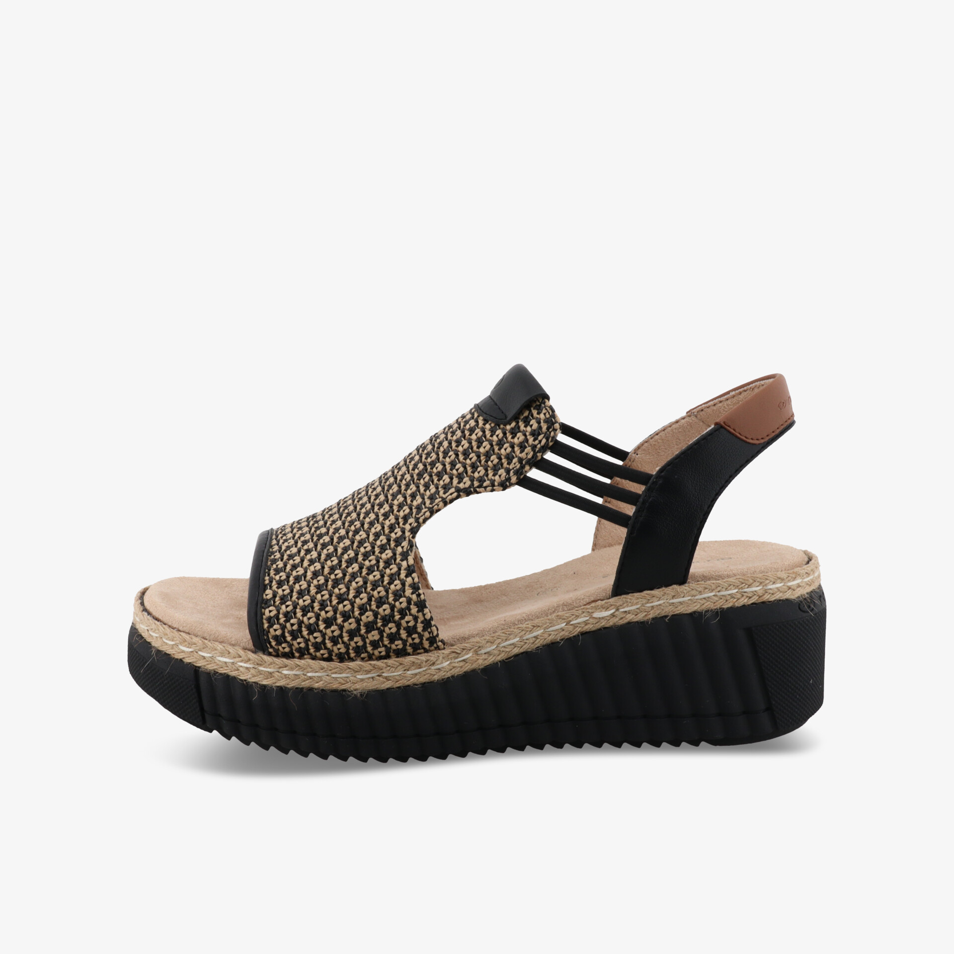 TOM TAILOR Damen Keilsandalen schwarz