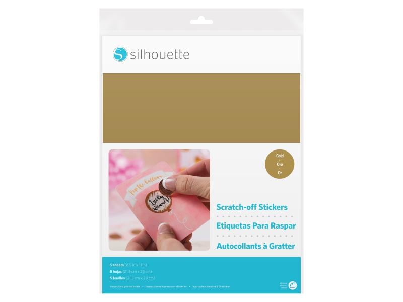 Silhouette Stickerpapier zum Aufkratzen gold Stickerpapier
