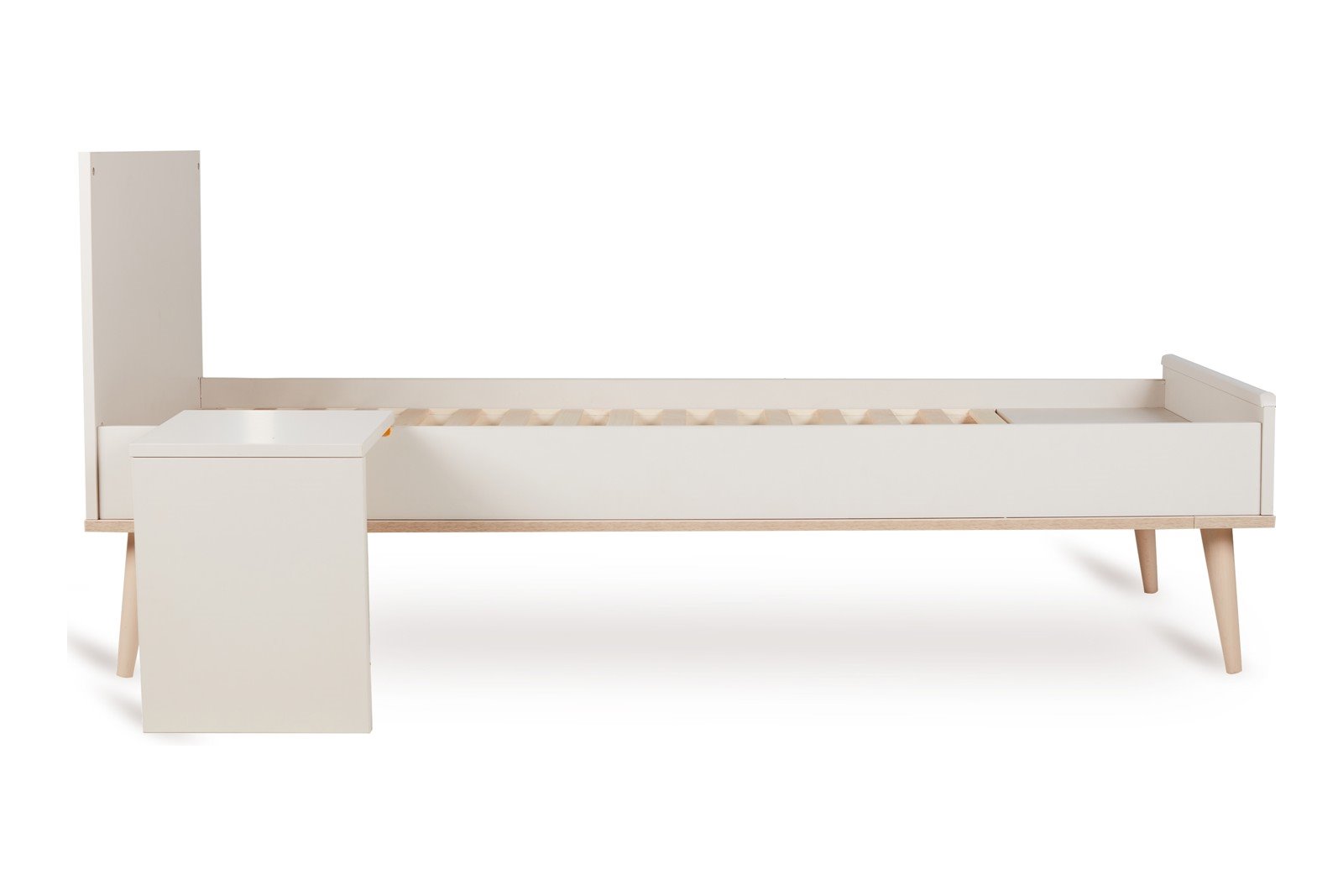 Flow Junior Kit Junior kit i heltre bøk/melamin til Flow vokseseng. Clay/bøk 70x170 cm.