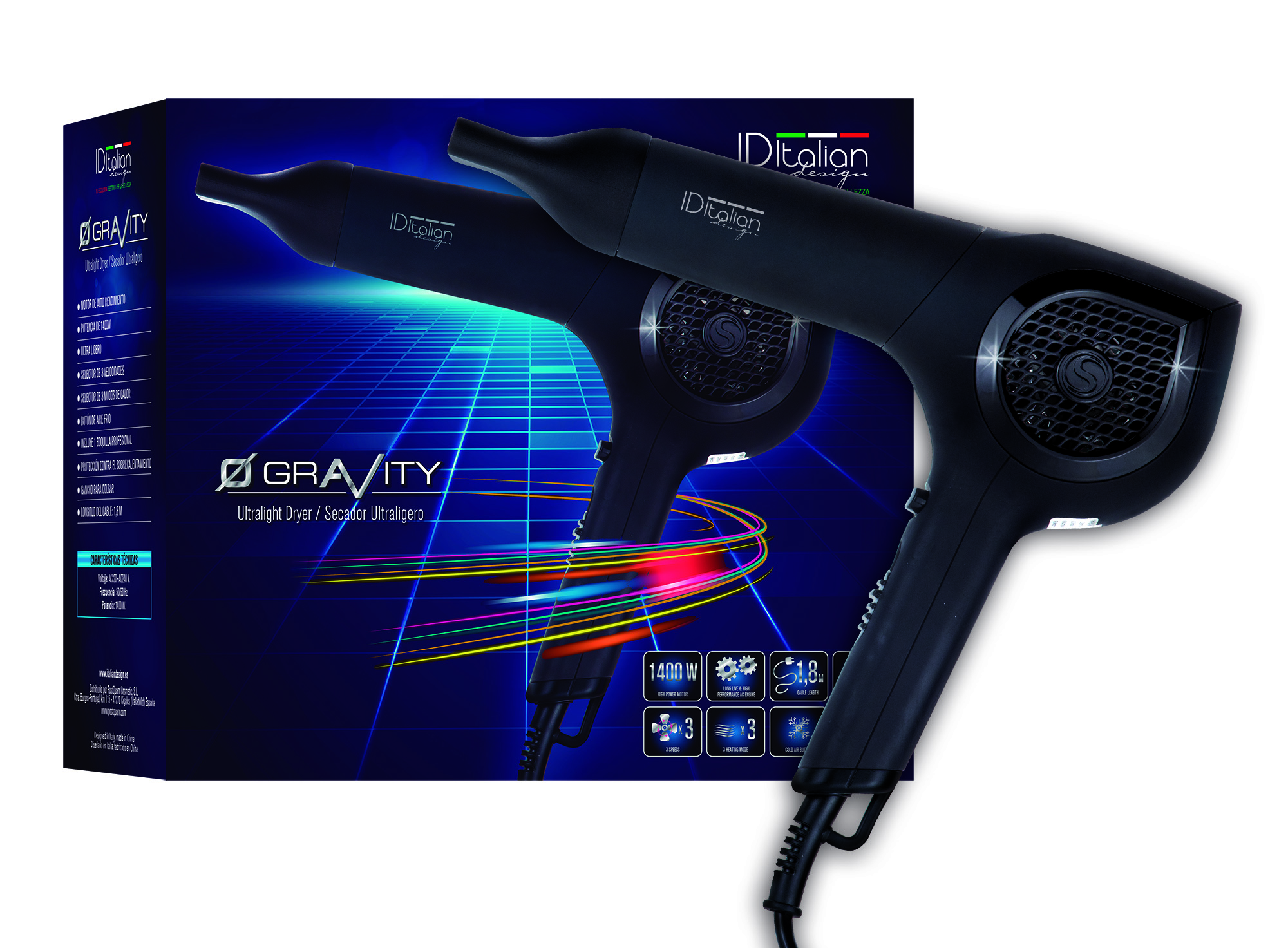 Italian Design Gravity Ultralight Hair dryer
