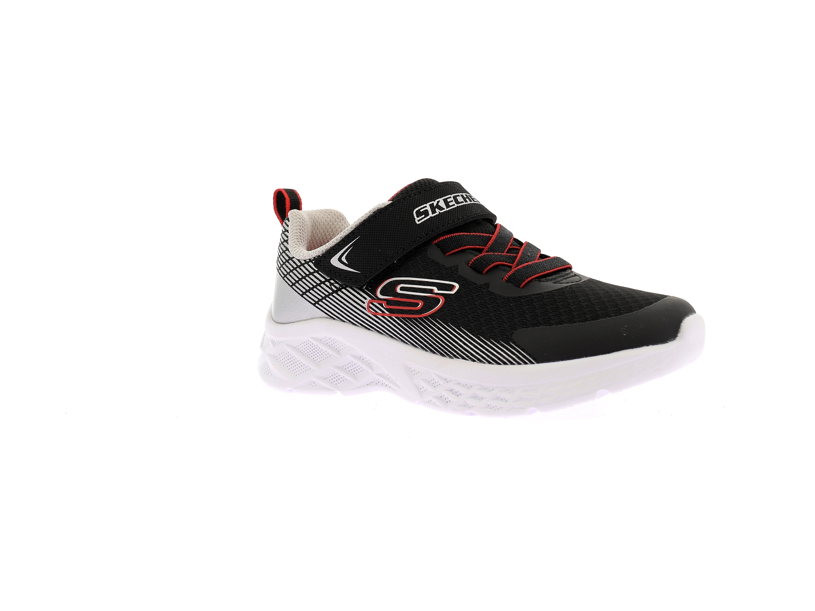 Skechers-MICROSPEC II ZOVRIX Matières combinées Noir Argent