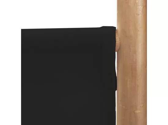 Cloison de séparation pliante 6 panneaux 240 cm Bambou et toile