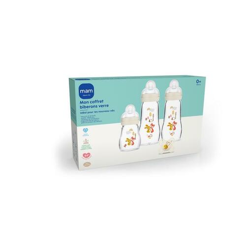 Coffret Biberons Verre 0-6 mois - MAM