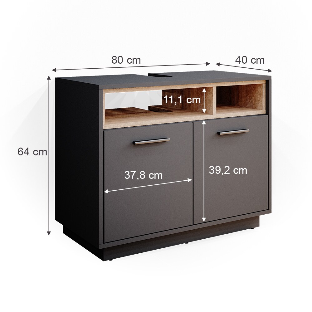 Vicco Waschtischunterschrank Waschbeckenunterschrank Waschtisch Beatrice 80cm