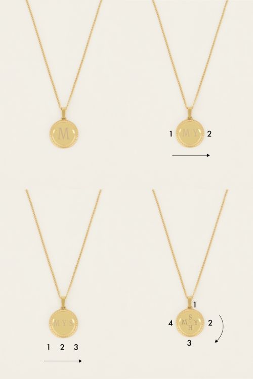 Atelier lange ketting met ronde bedel
